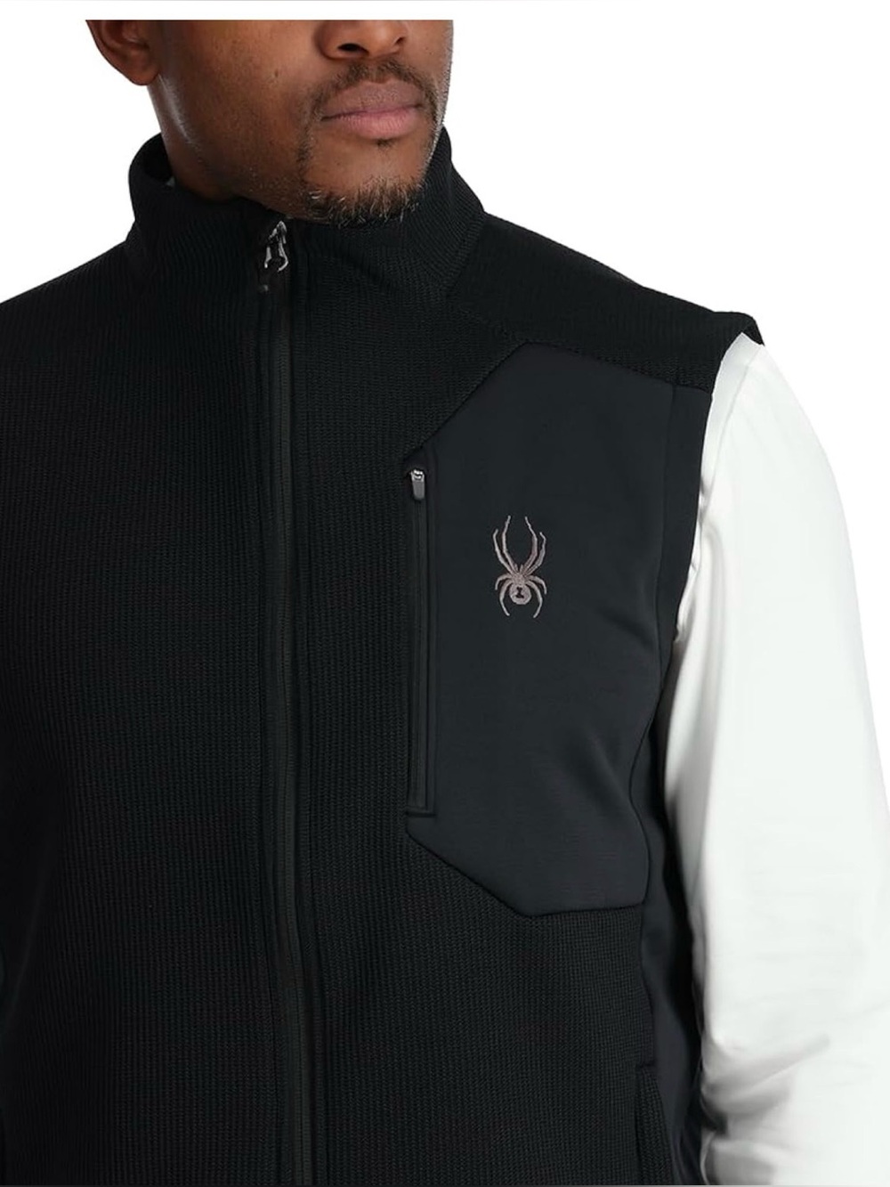 Spyder Bandit Vest Men’s Medium Black Performance Fleece Full Zip NWT